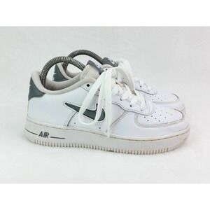 Youth Nike Air Force 1 GS Jewel 'White/Smoke Grey Shoes HV2535-100 Size 5 5Y